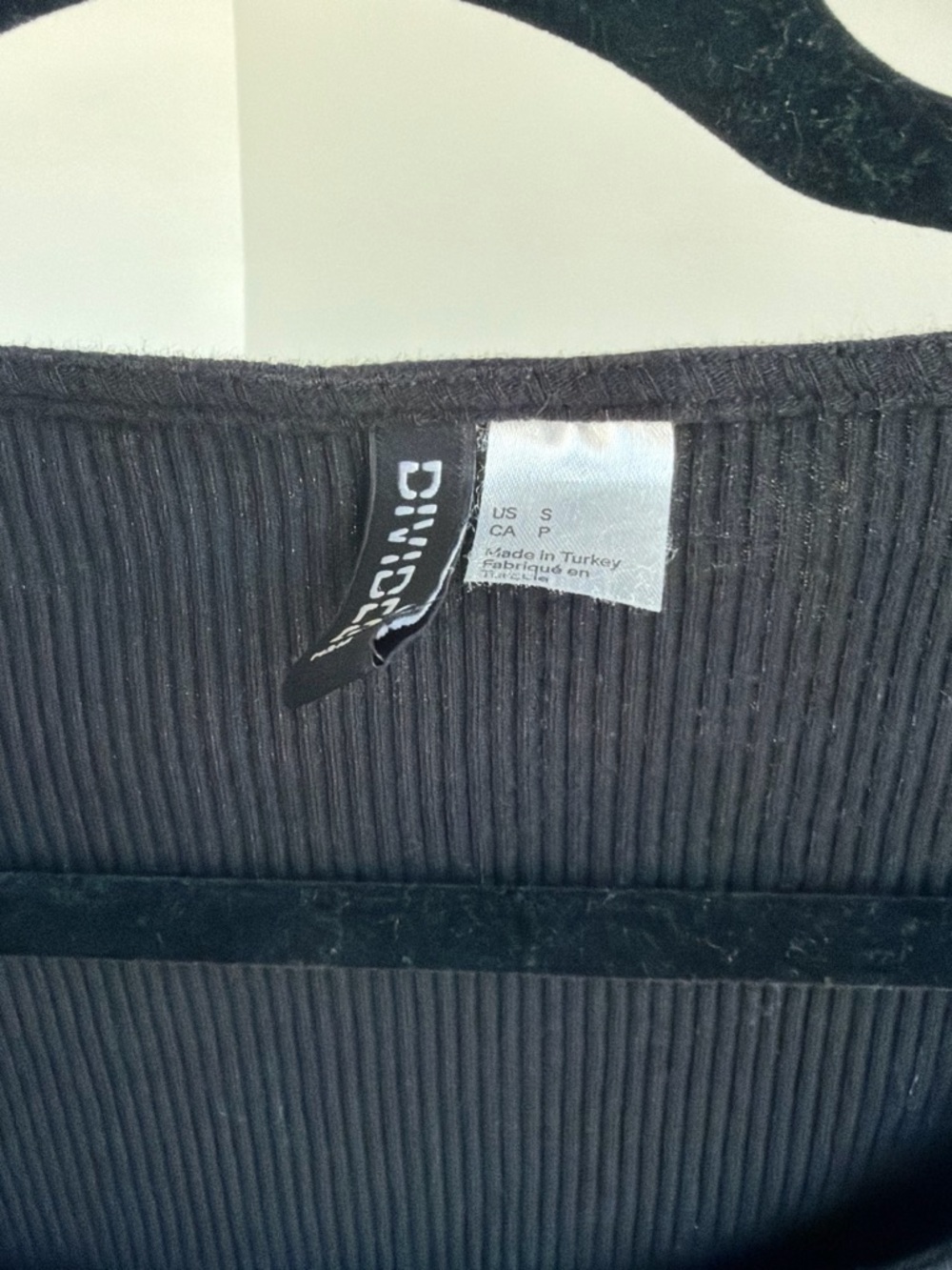 Divided Black Ribbed Button-Front Crop Top - Picture 2 of 6